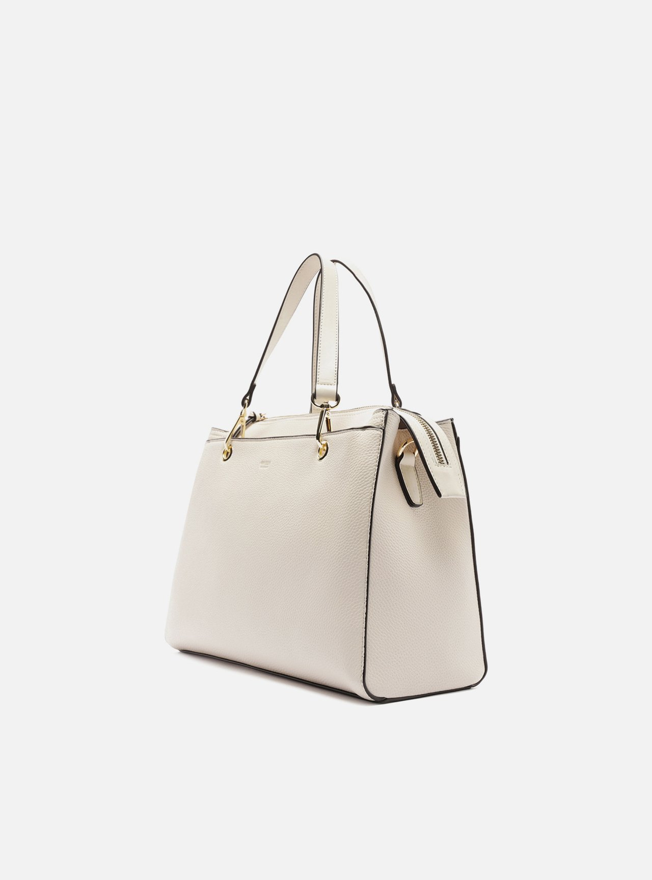 Bolsa Tote Off White Média Alças Metais — foto 2