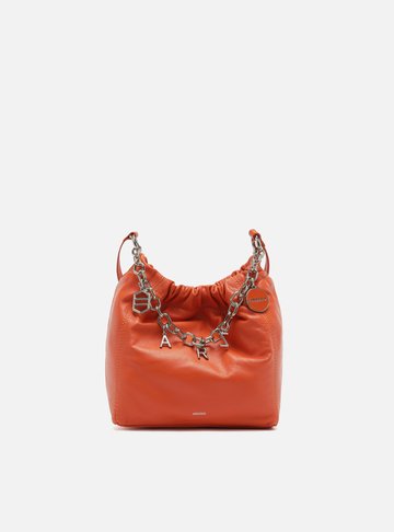 Bolsa Tiracolo Laranja Couro Olívia Pequena