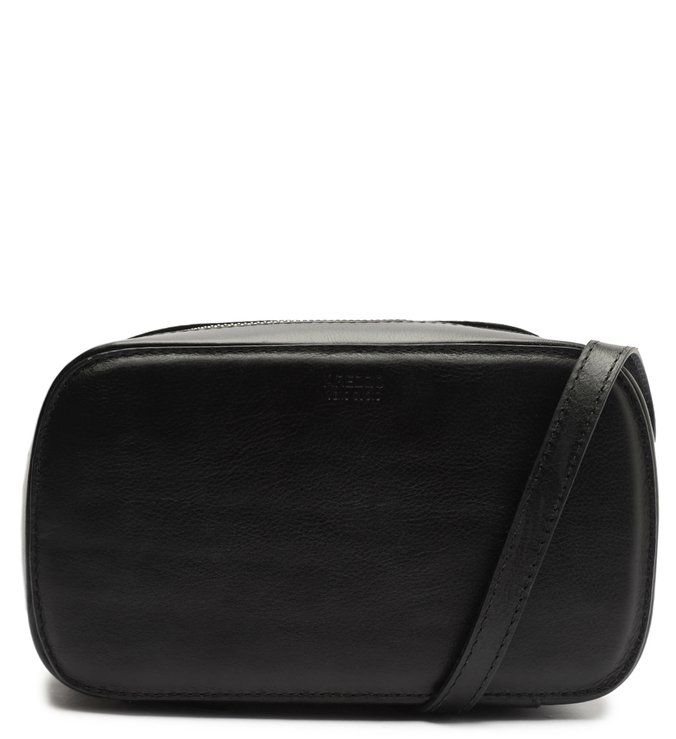Bolsa Tiracolo Preta Couro Juliana Media Arezzo