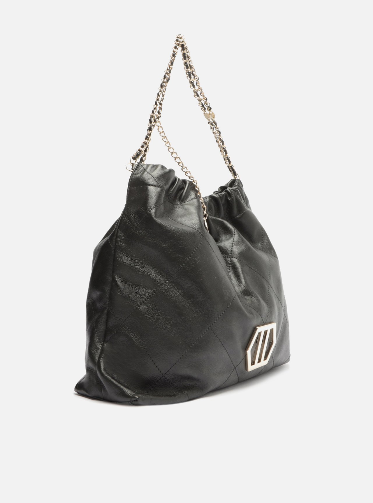 Bolsa Hobo Preta Couro Esther Grande — foto 5