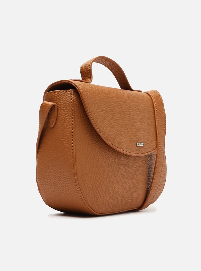 Bolsa Tiracolo Marrom Avelã Média