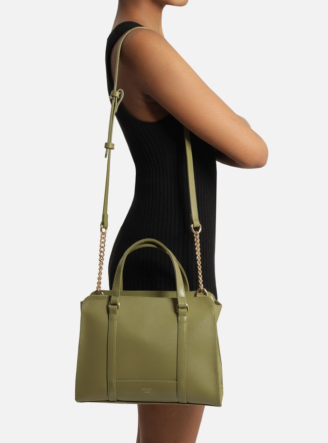 Bolsa Tote Verde Texturizada Grande Corrente