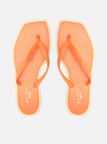 Chinelo de Dedo Laranja Square Bicolor Brizza Color