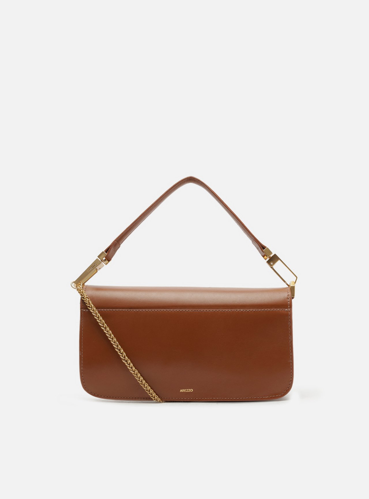 Bolsa Tiracolo Marrom Couro A001 Média Pedrarias — foto 3