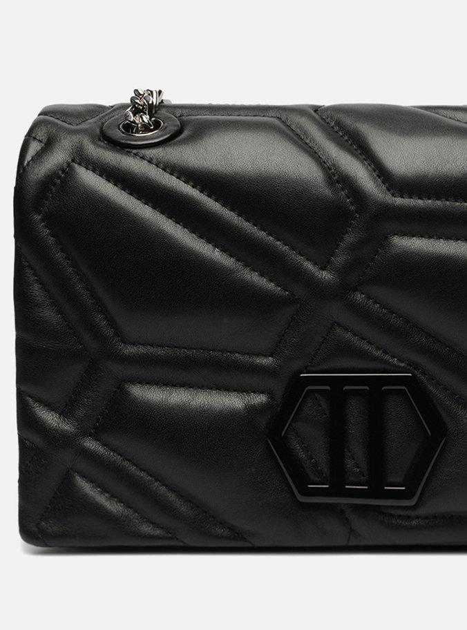 Bolsa Tiracolo Preta Couro Emma