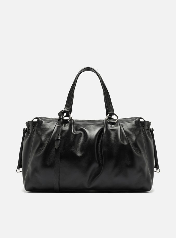 Bolsa Tote Couro Preta Grande