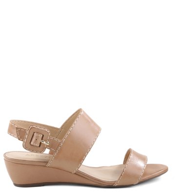 Anabela Couro Nude-Rose