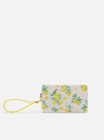 Clutch Amarela Estampada Alça Malu