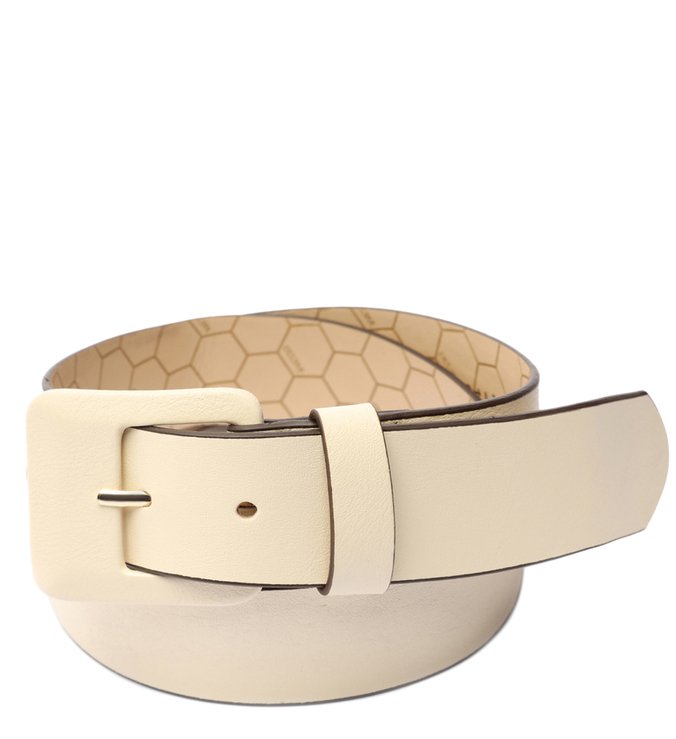 Cinto Off-White Couro Graziella Pinto