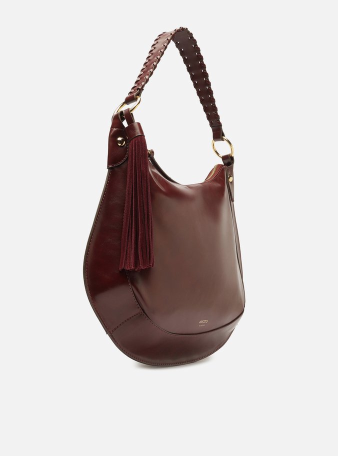 Bolsa Hobo Bordô Grande Barbicacho