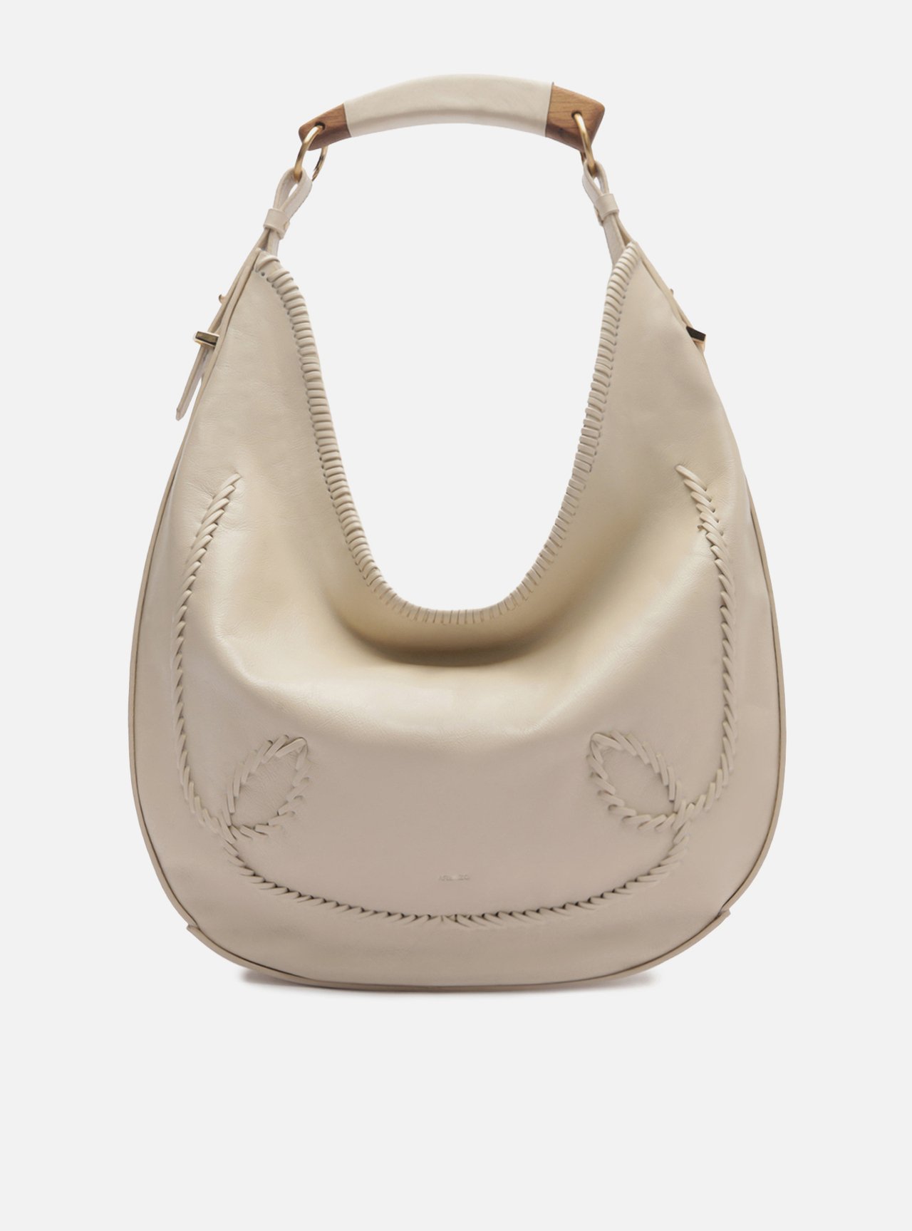 Bolsa Hobo Off White Couro Grande Tressê — foto 1