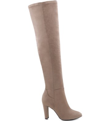 Bota Cano Longo Stretch Taupe