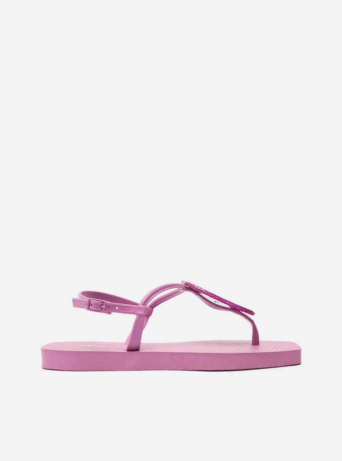 Sandália Rasteira Roxa Square Thong Brizza