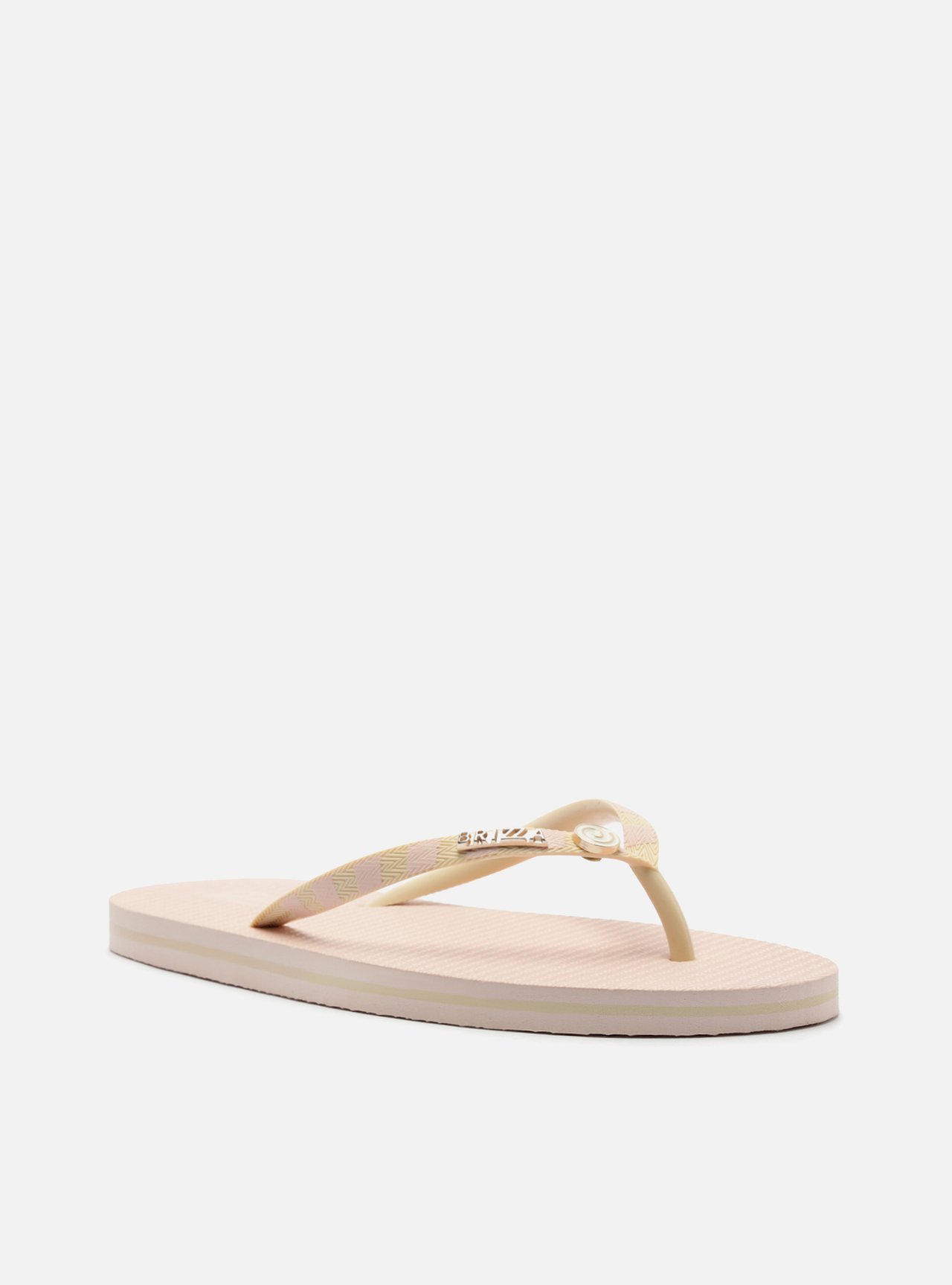 Chinelo de Dedo Off-White Tiras Listradas Easy Bacio Di Latte — foto 2