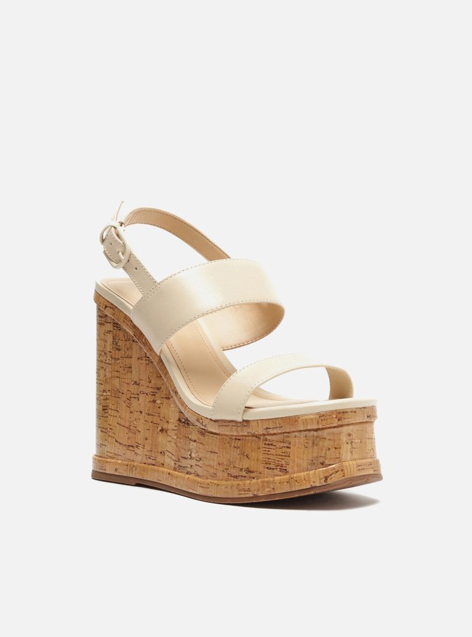 Sandália Off-White Plataforma Tiras