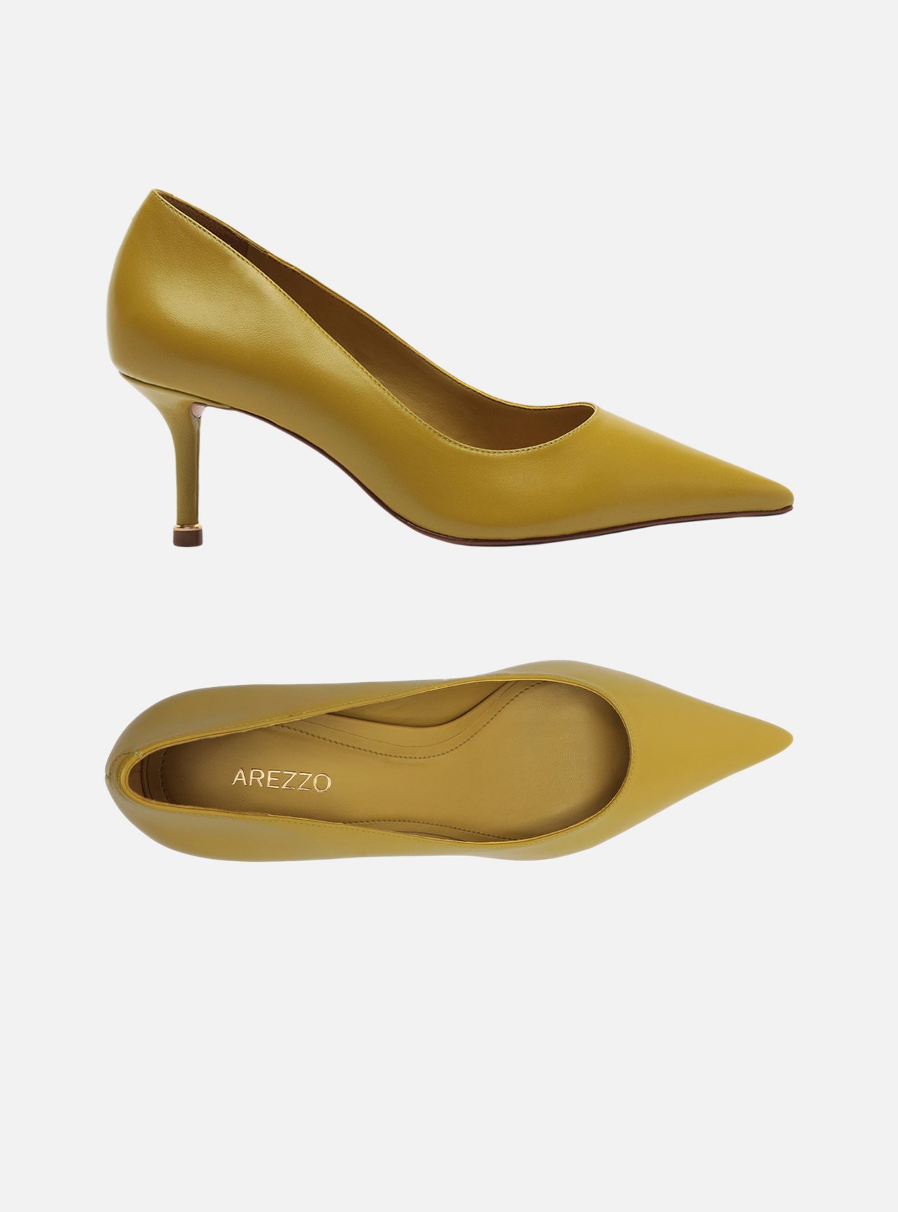 Scarpin Verde Couro Salto Fino — foto 5