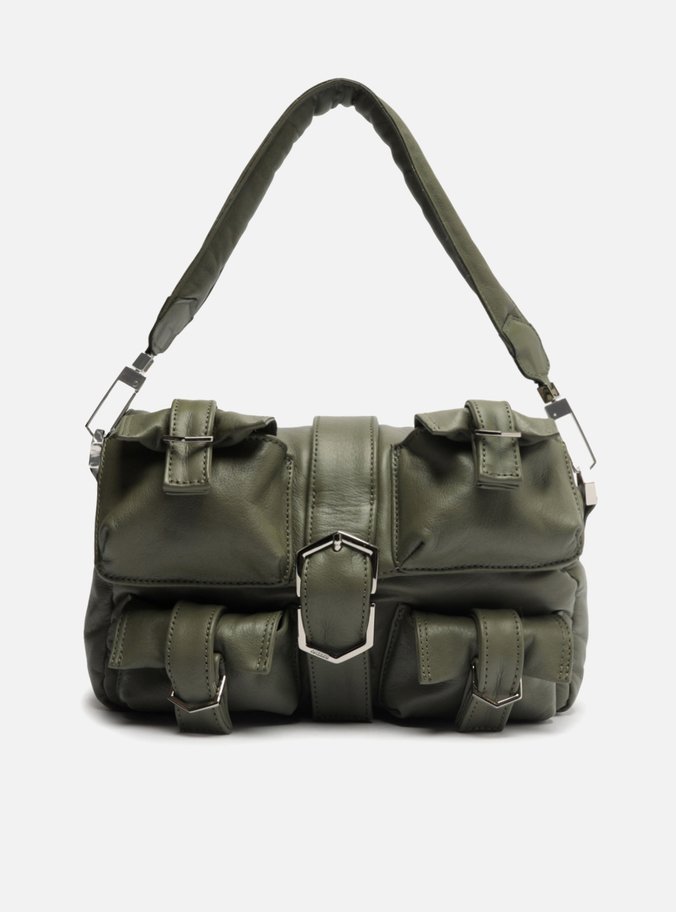 Bolsa Tiracolo Verde Couro Pequena Bolsos