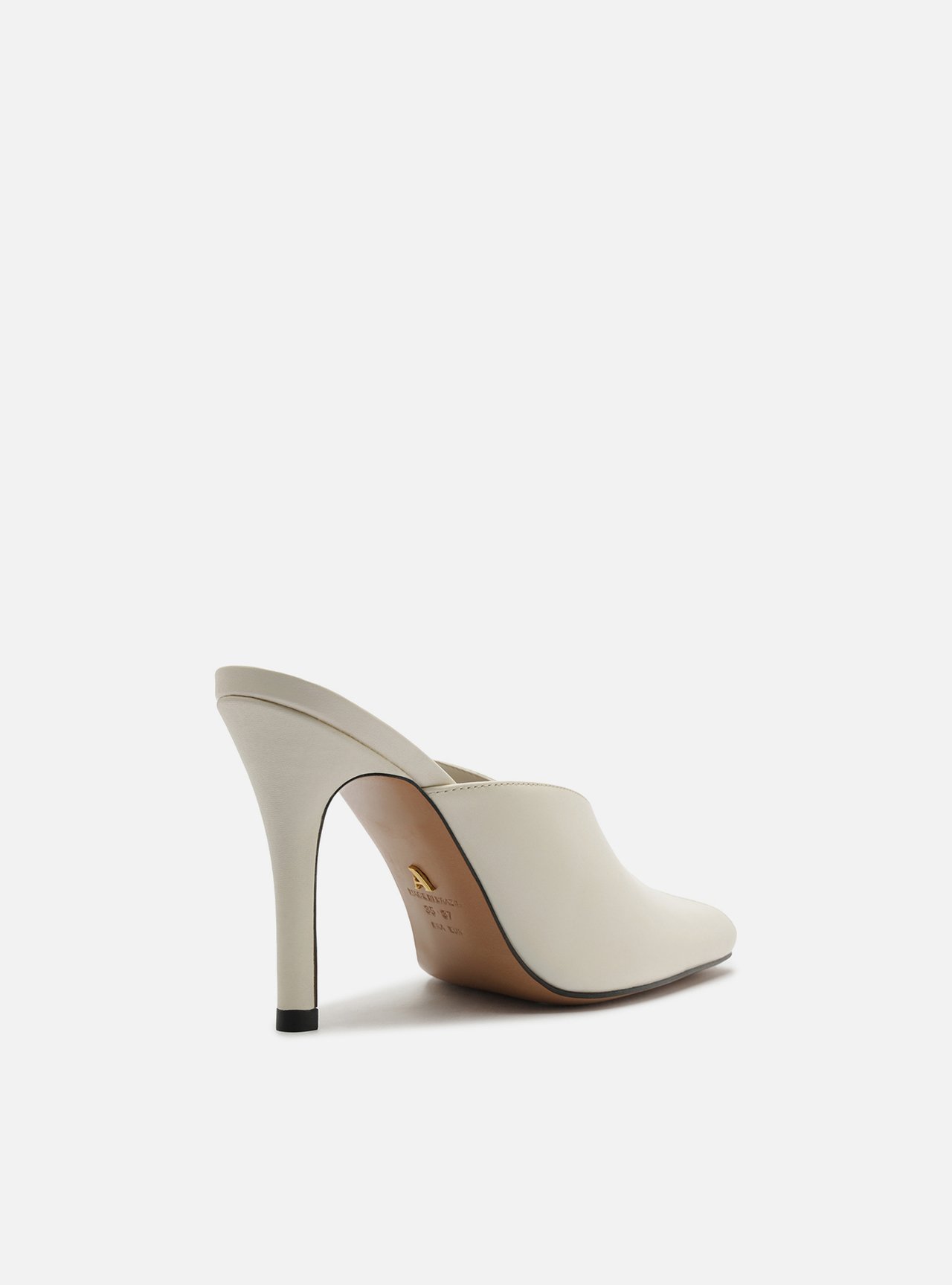 Mule Branca Salto Fino Cap Toe — foto 3