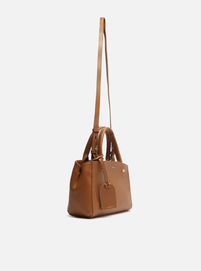 Bolsa Tiracolo Marrom Couro Wave Bella Pequena