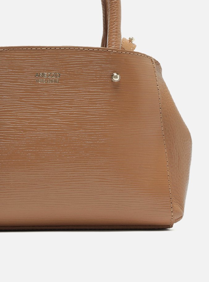 Bolsa Tote Marrom Couro Bella Pequena
