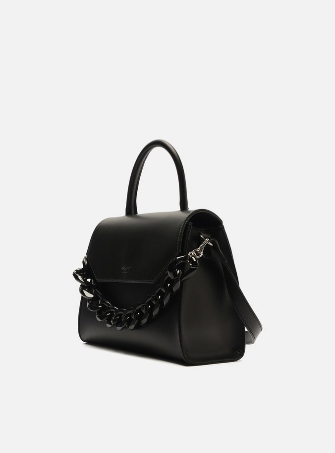 Bolsa Satchel Preta Iara Média