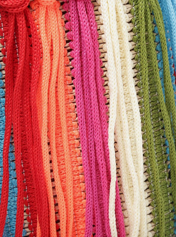 Bolsa Bucket Colorida Franjas Luci Média
