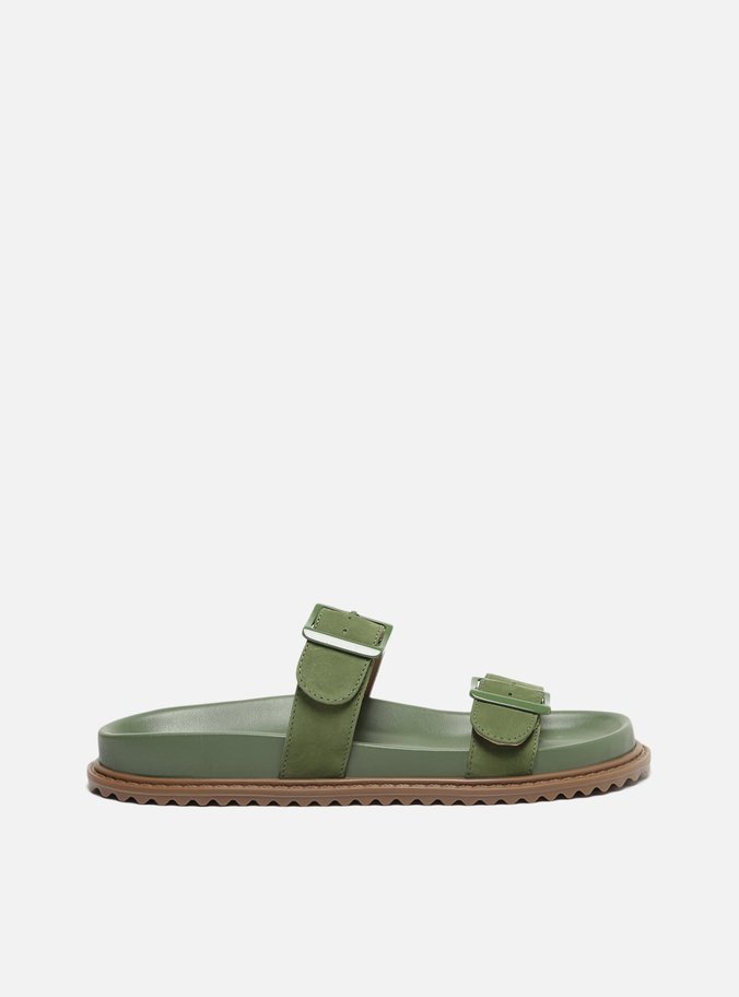 Rasteira Verde Nobuck Flatform