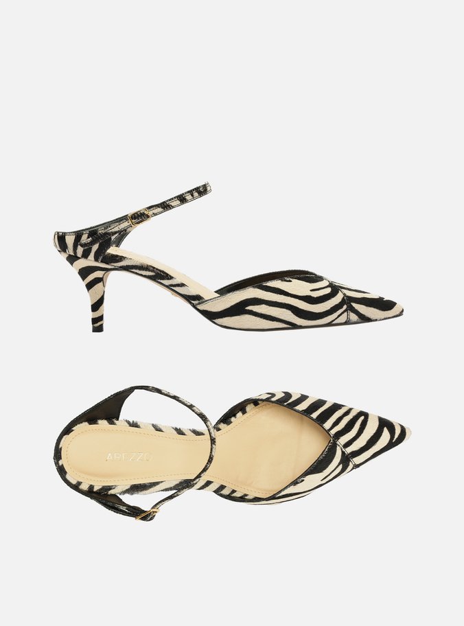 Mule Animal Print Salto Kitten Tira Instep