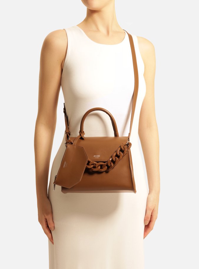Bolsa Satchel Marrom Iara Média