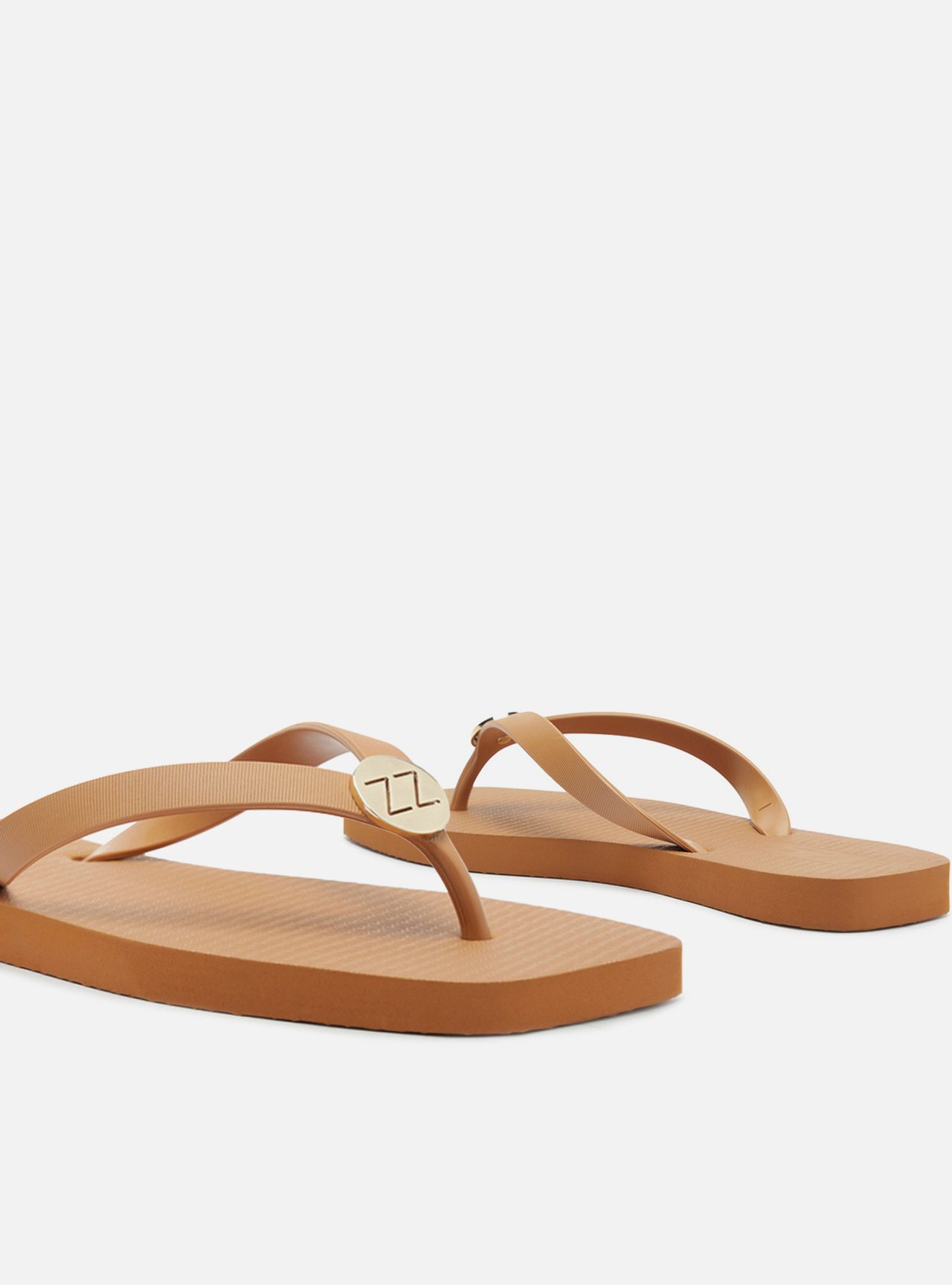 Chinelo de Dedo Laranja Flatform Metais Brizza — foto 4