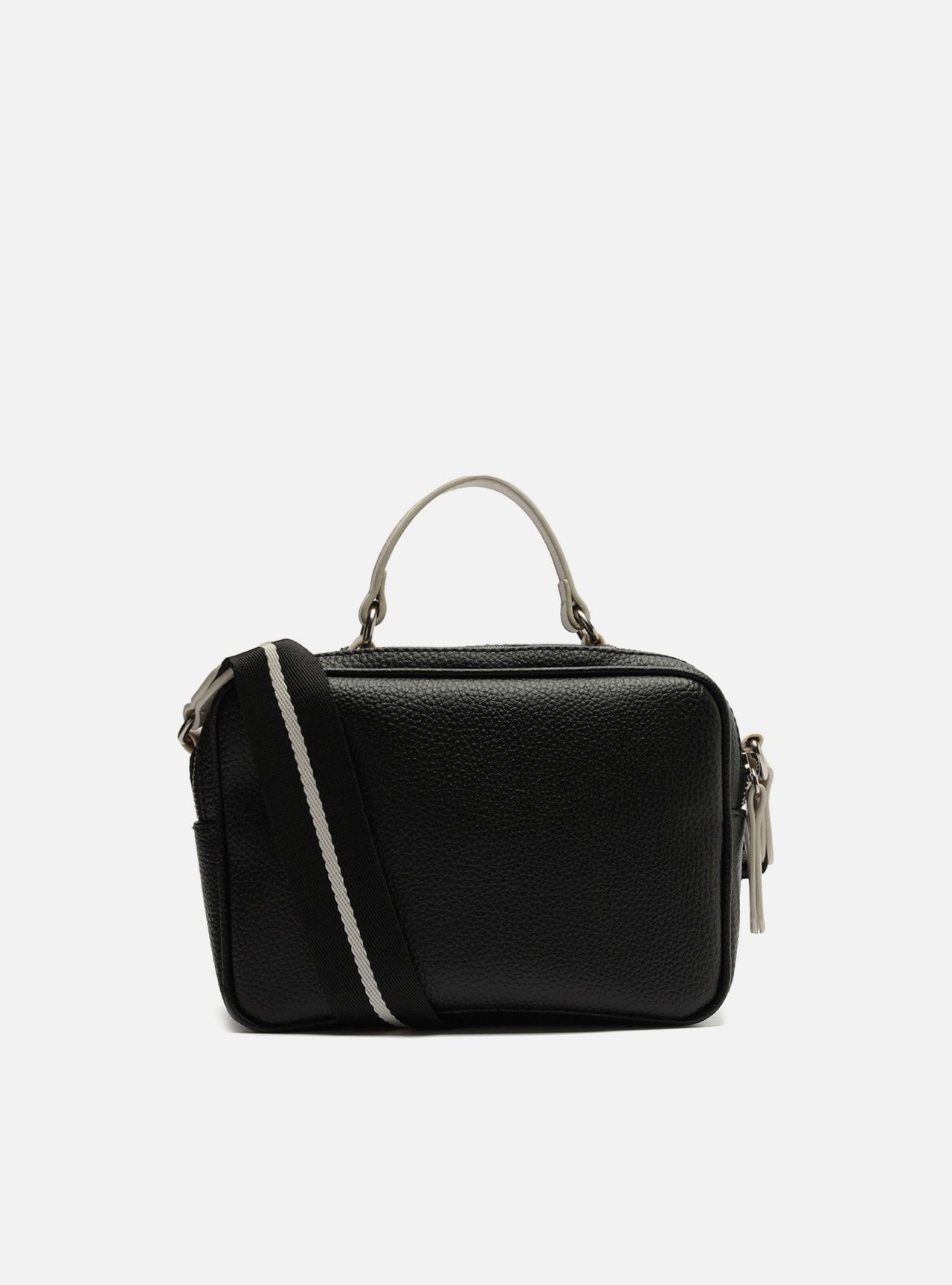 Bolsa Tiracolo Preta Prione Média — foto 3