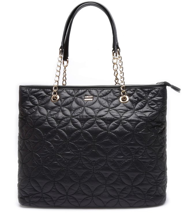 Bolsa Shopping  Nylon Grande Preta