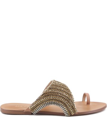 Rasteira Pedraria Chic Blush