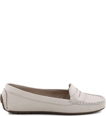 Mocassim Couro Off-White