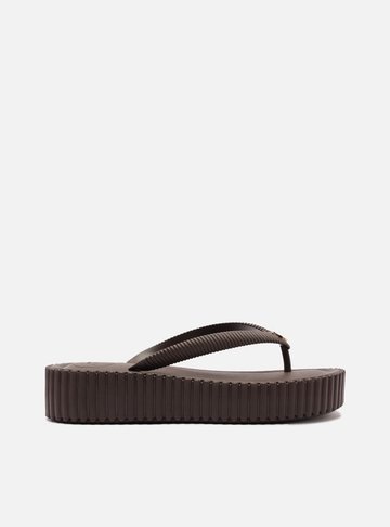 Sandália Marrom Escuro Flatform Flip Flop Bali