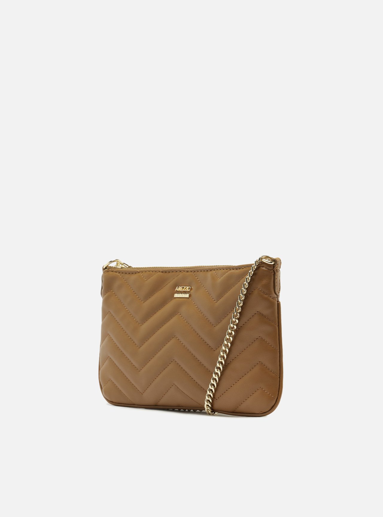 Bolsa Tiracolo Marrom Matelassê Pequena Corrente — foto 2