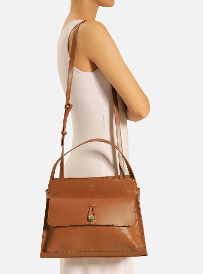 Bolsa Tote Marrom Média Encaixe Metal