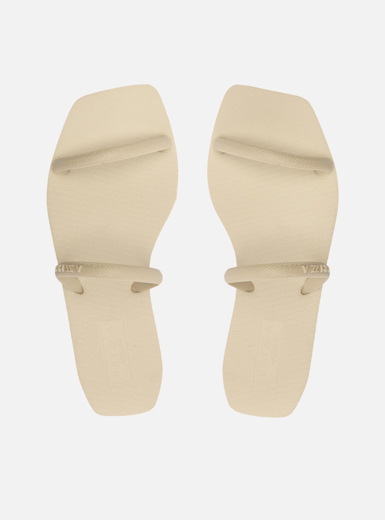 Sandália Rasteira Off-White Bico Quadrado Brizza — foto 1