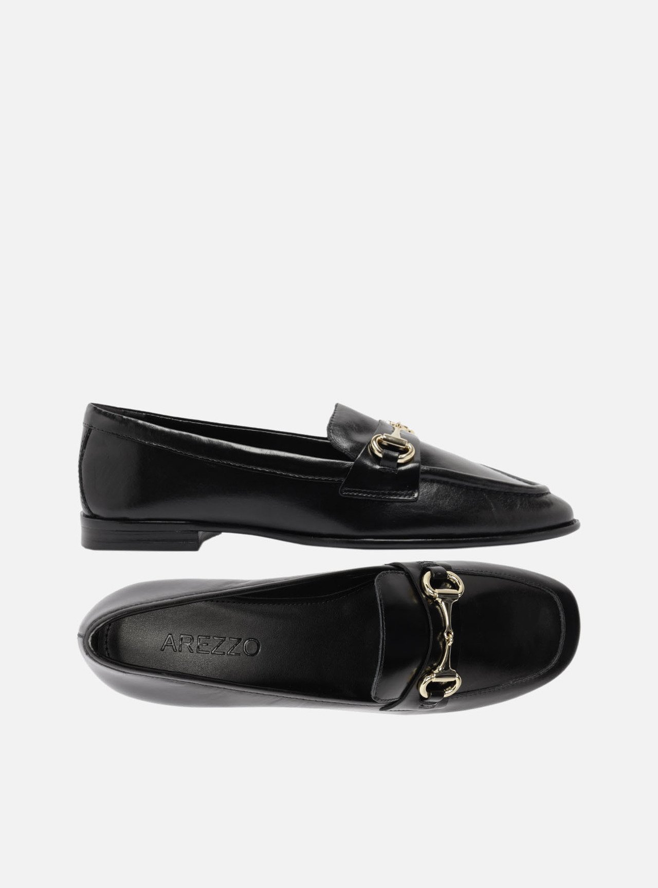 Loafer Preto Couro Salto Bloco Bridão — foto 6