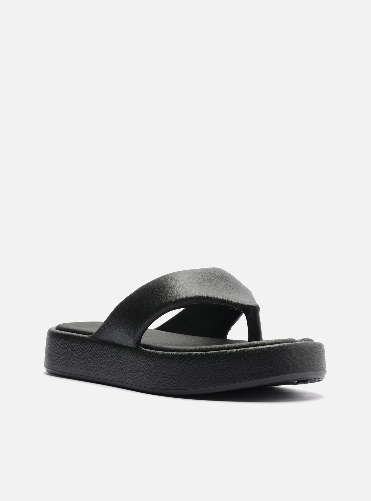 Sandália Preta Flatform Tira Larga — foto 2