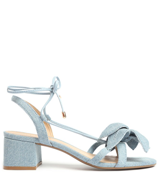 Sandália Azul Jeans Bloco Lily
