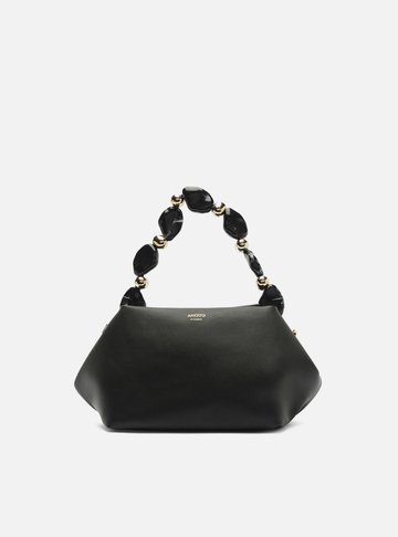 Bolsa Tote Preta Média Alça Pedras