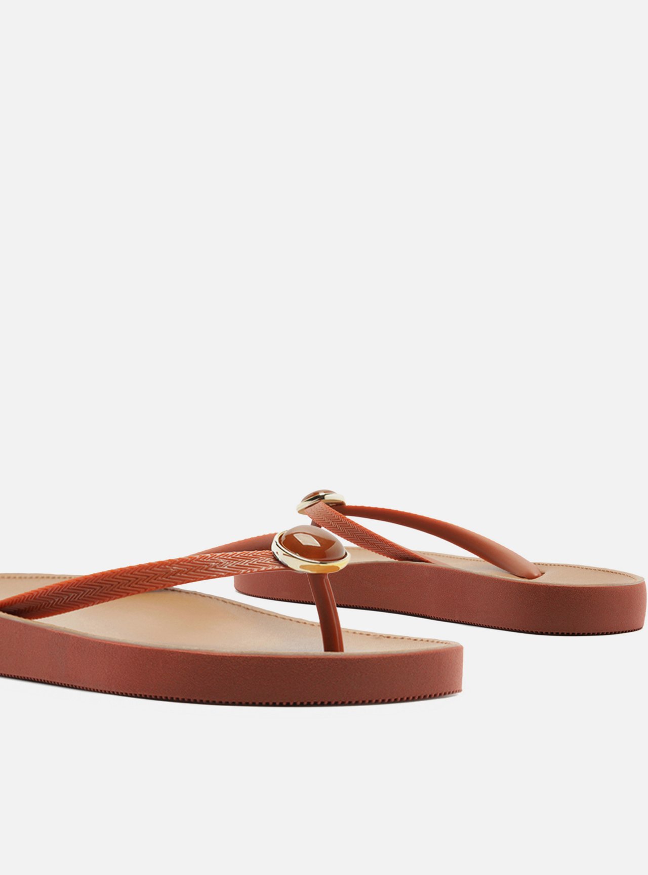 Chinelo de Dedo Terracota Recouro Fit Pedra — foto 4