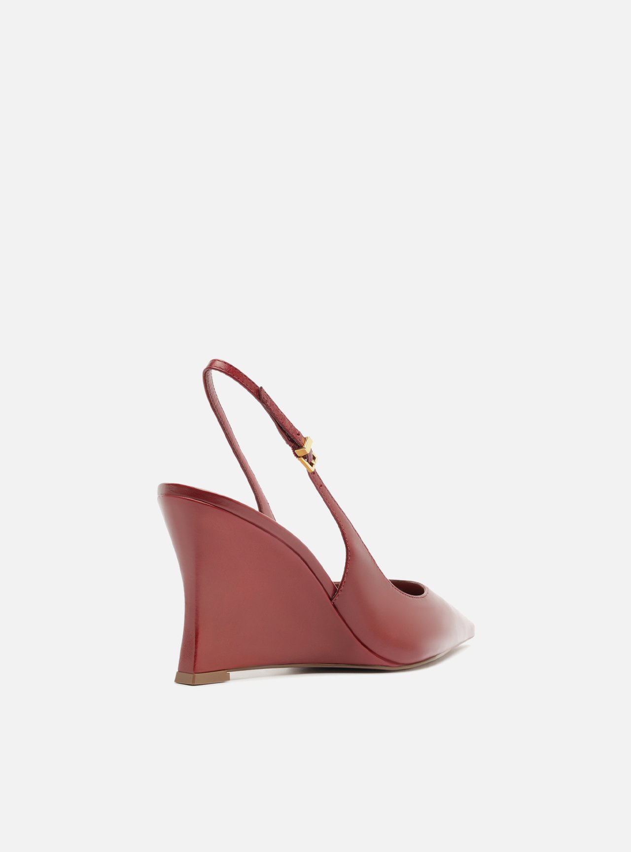 Scarpin Vermelho Couro Salto Alto Anabela Slingback — foto 3
