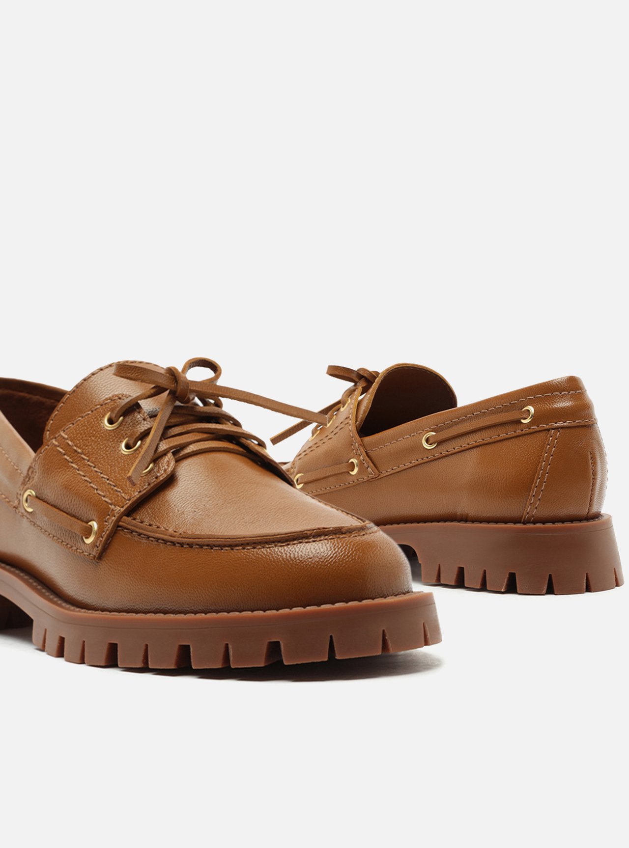 Mocassim Dockside Caramelo Couro Tratorado — foto 4