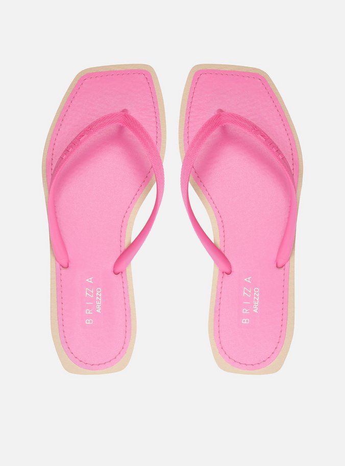 Chinelo de Dedo Rosa Square Bicolor Brizza Color
