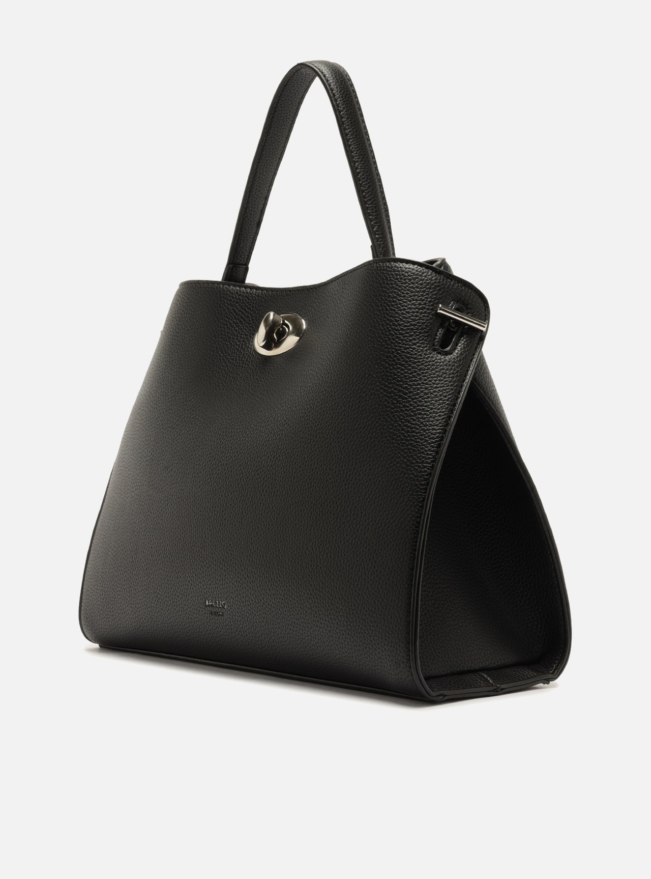 Bolsa Tote Preta Média Alça Corrente — foto 2