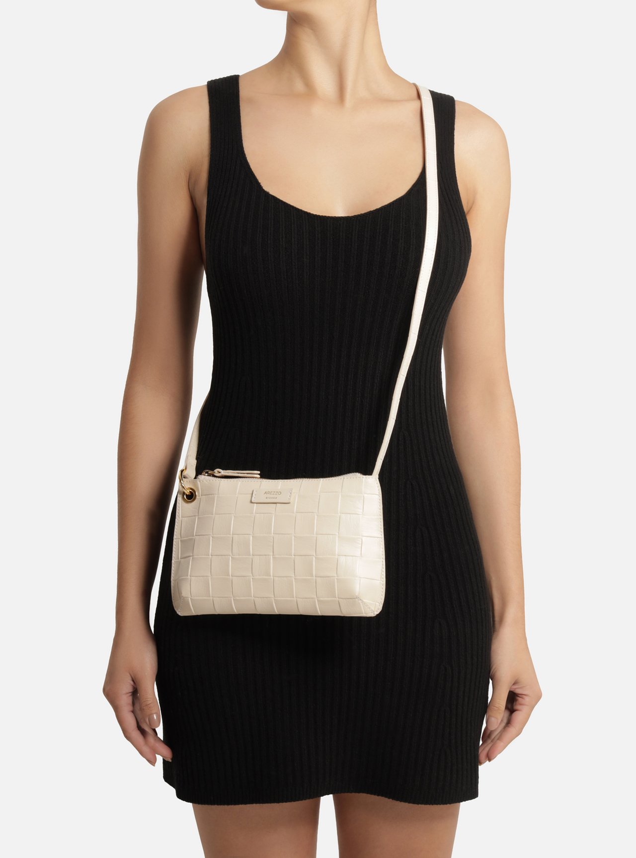Bolsa Tiracolo Off-White Tressê Pequena Tag — foto 6