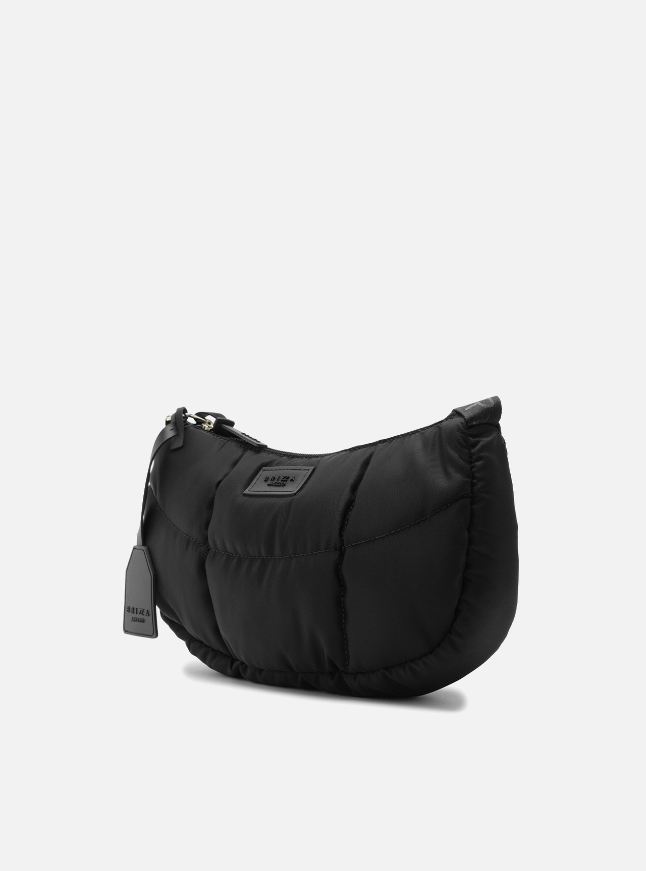 Bolsa Tiracolo Preta Média Matelassê Brizza — foto 2