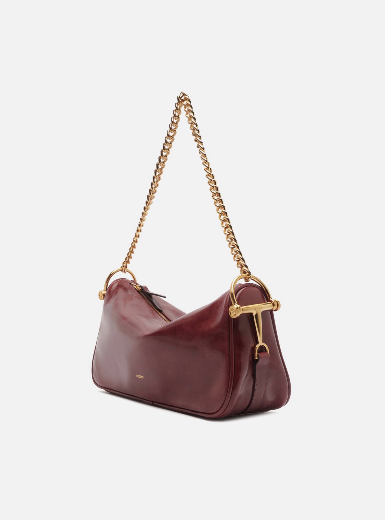 Bolsa Shoulder Bordô Couro Média Corrente — foto 2